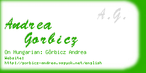 andrea gorbicz business card