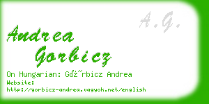 andrea gorbicz business card
